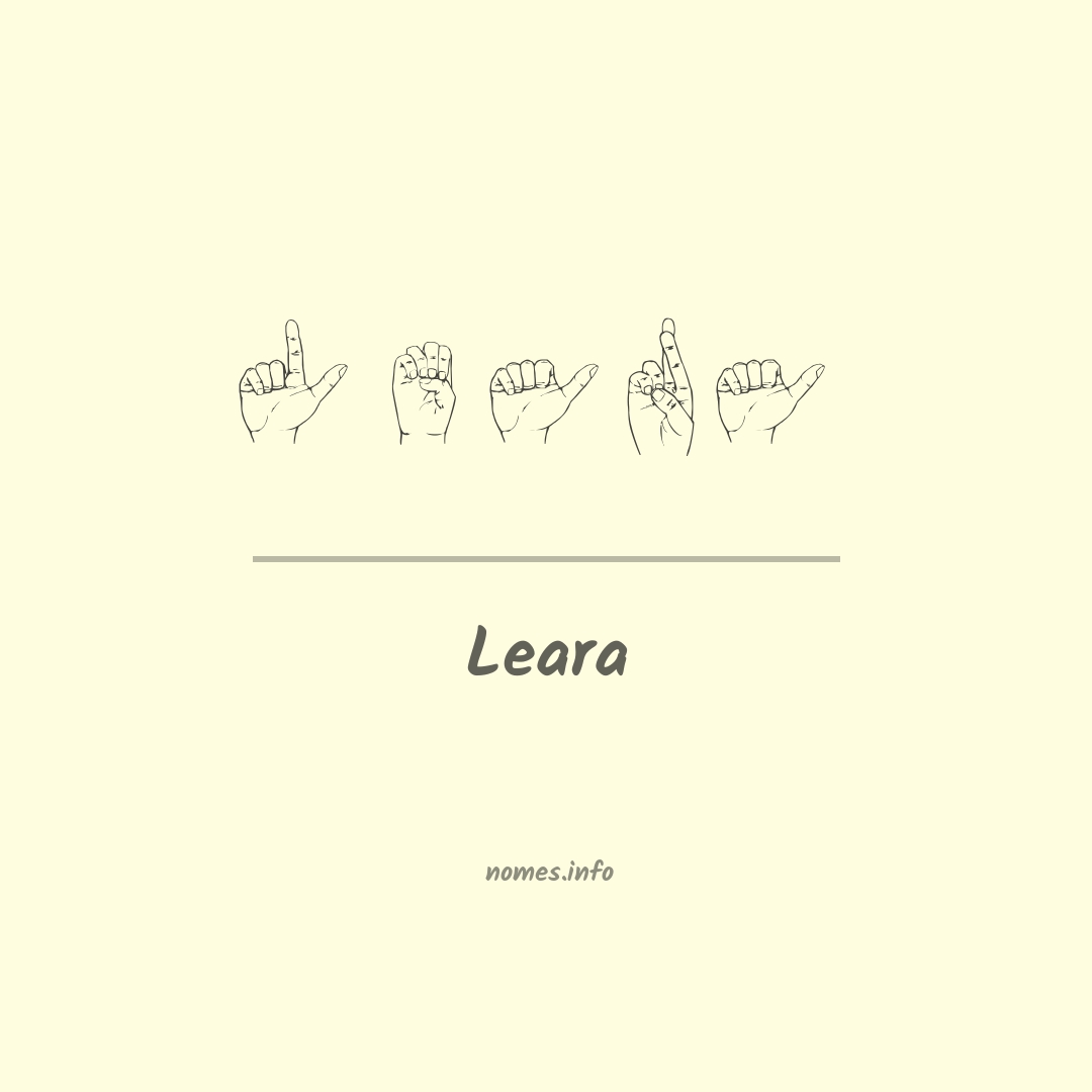 Leara em Libras