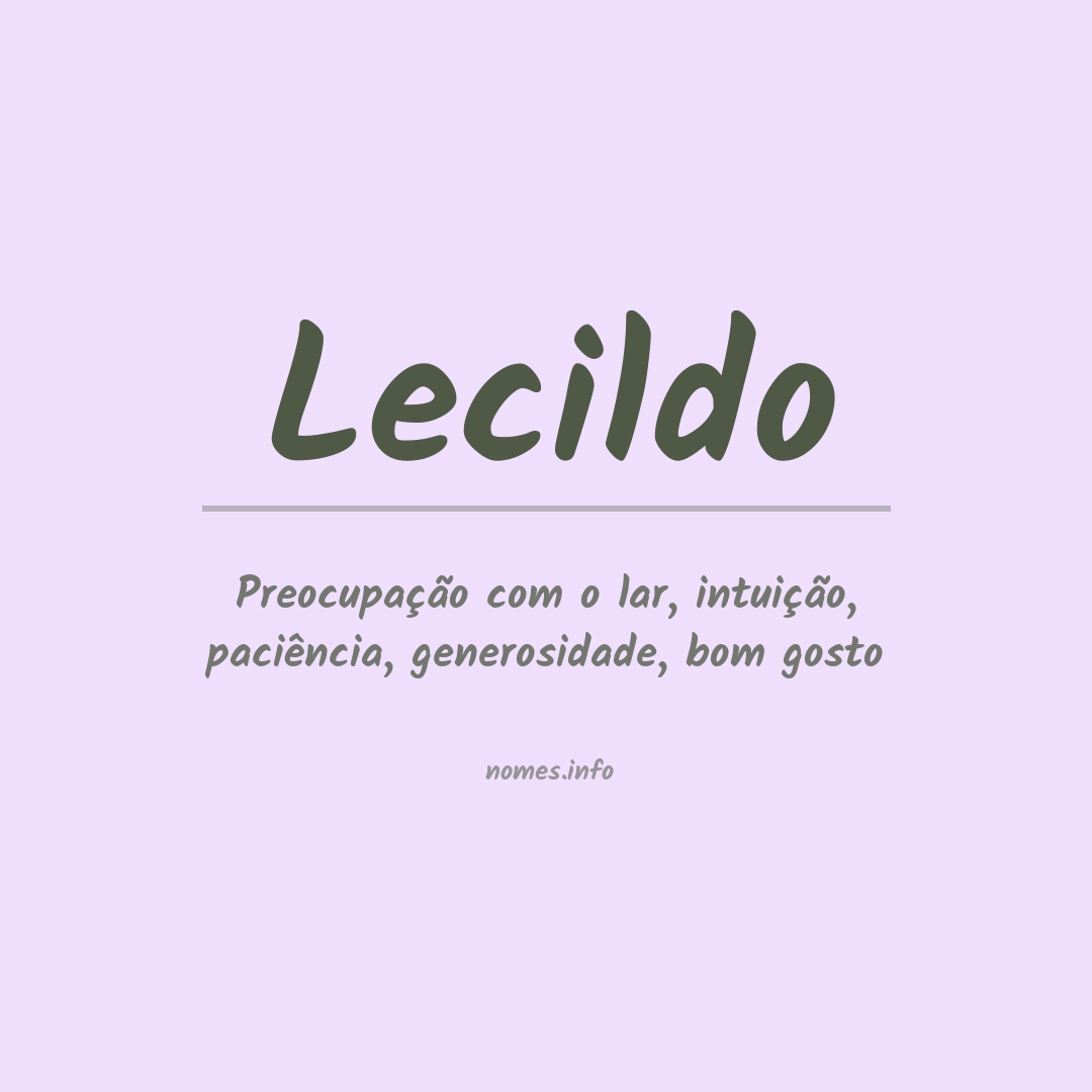 Significado do nome Lecildo