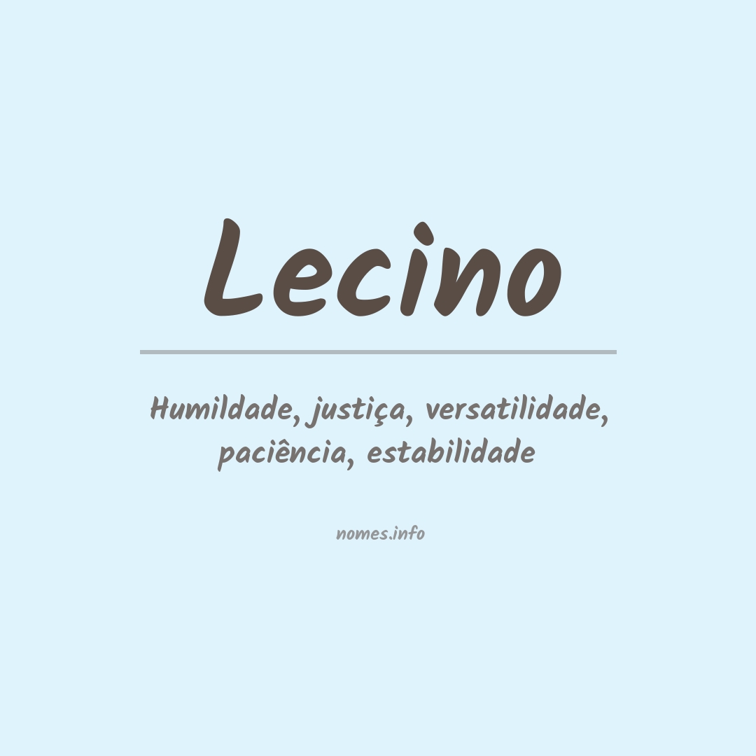 Significado do nome Lecino