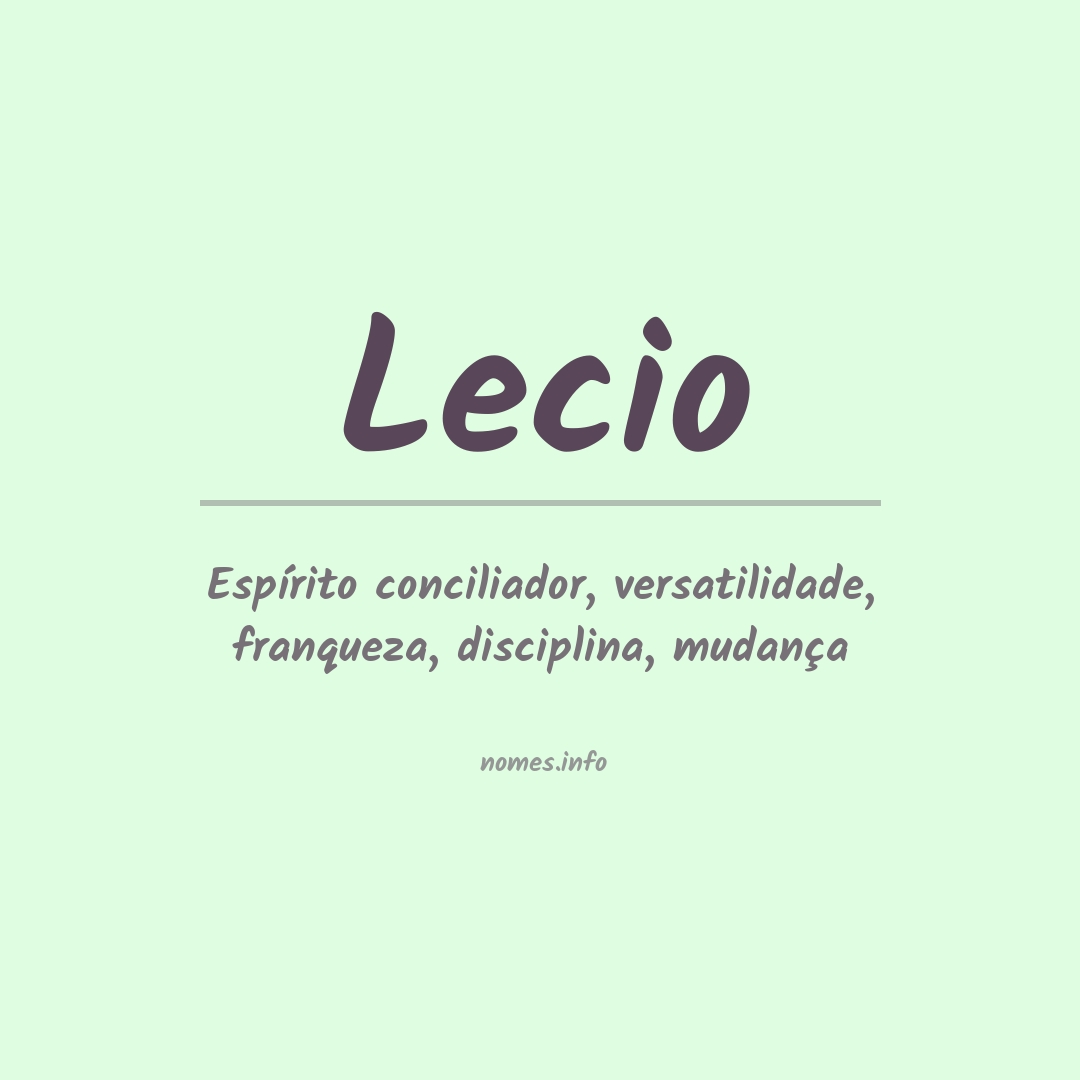 Significado do nome Lecio