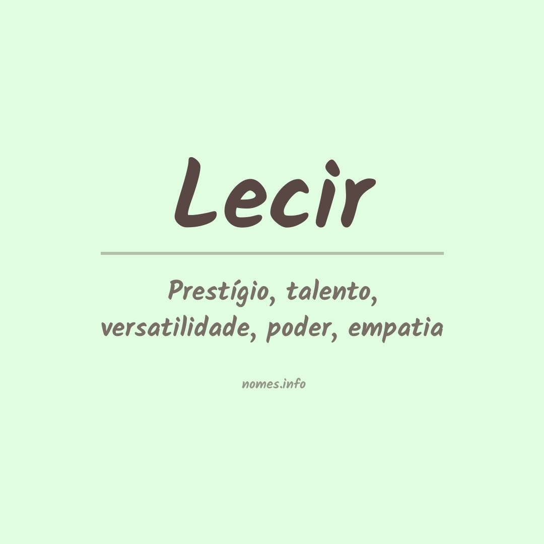 Significado do nome Lecir