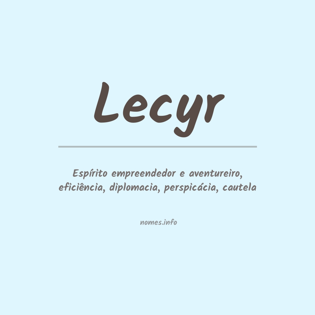 Significado do nome Lecyr