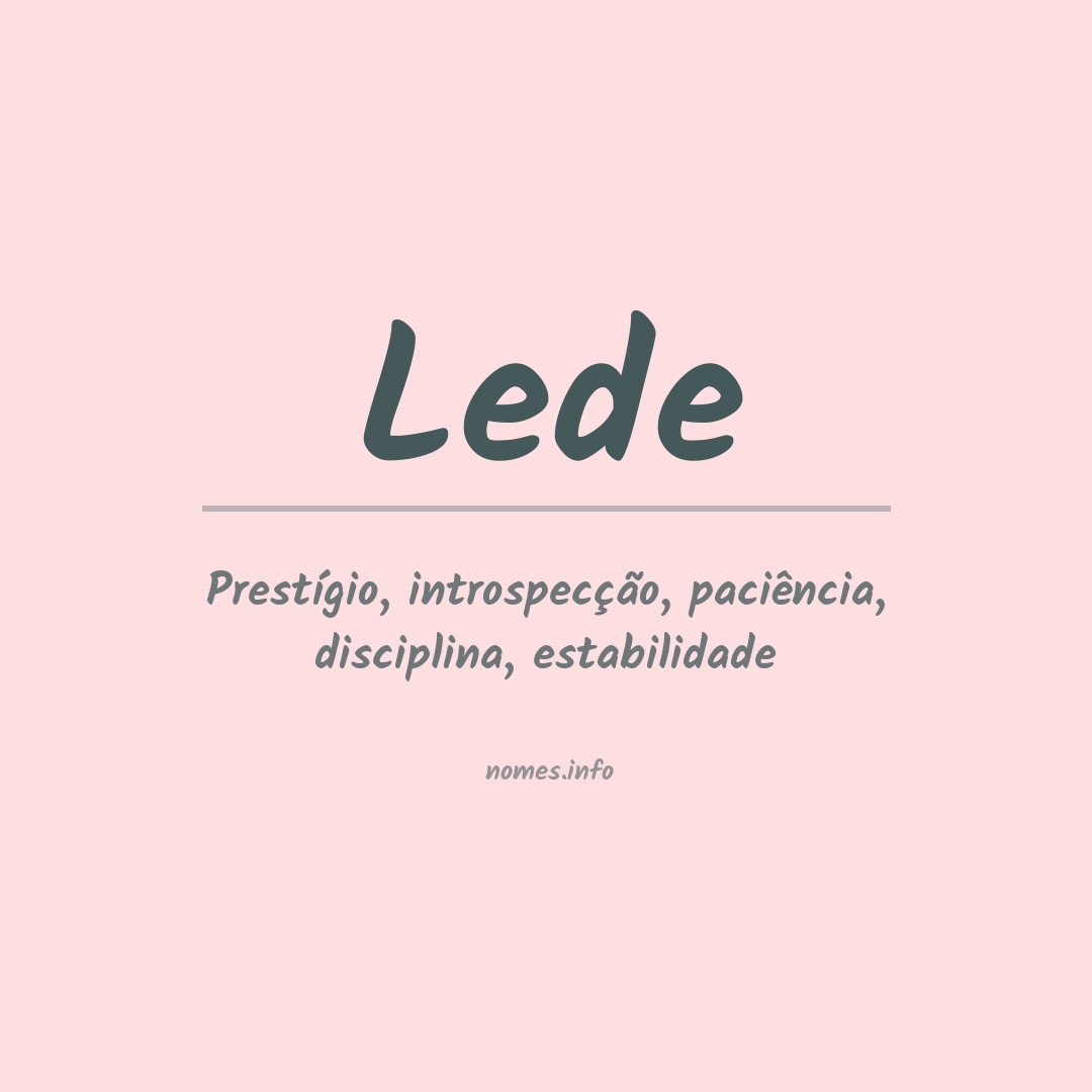Significado do nome Lede