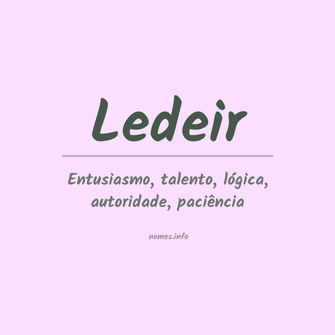 Significado do nome Ledeir