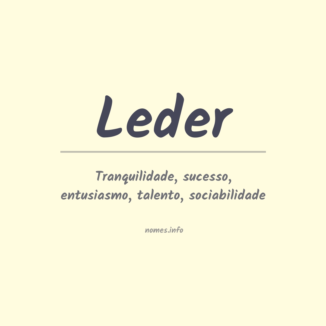 Significado do nome Leder