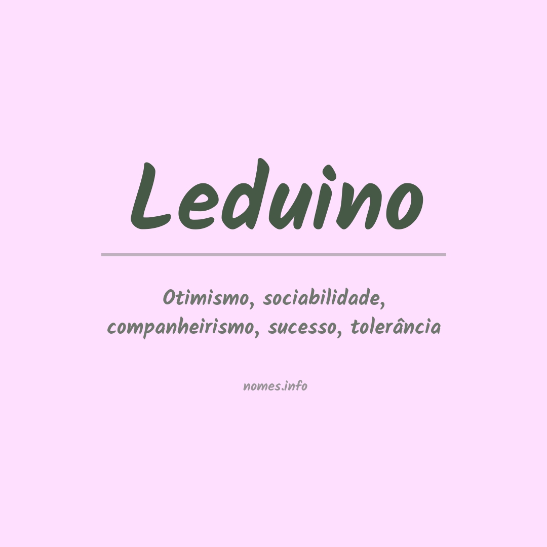 Significado do nome Leduino