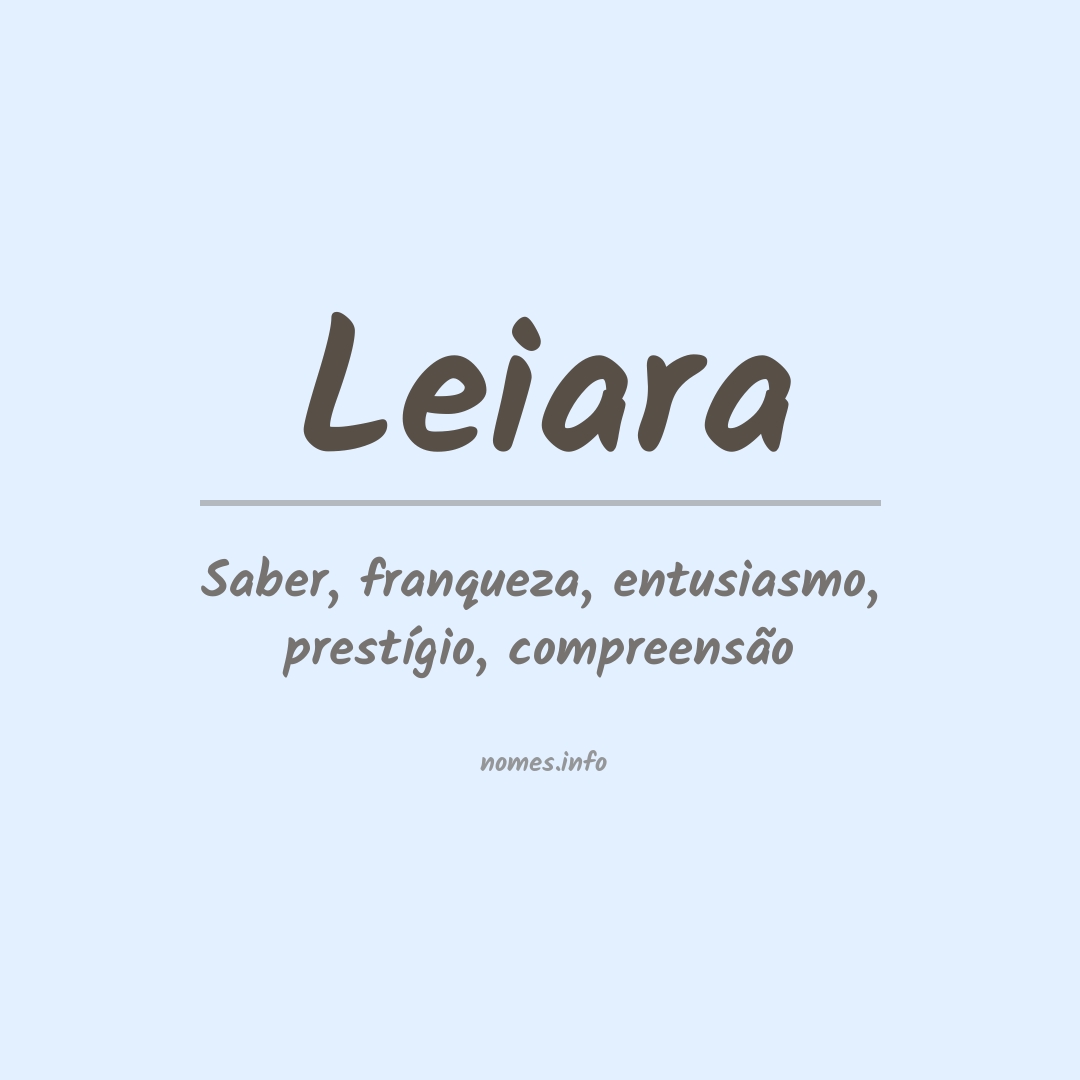 Significado do nome Leiara