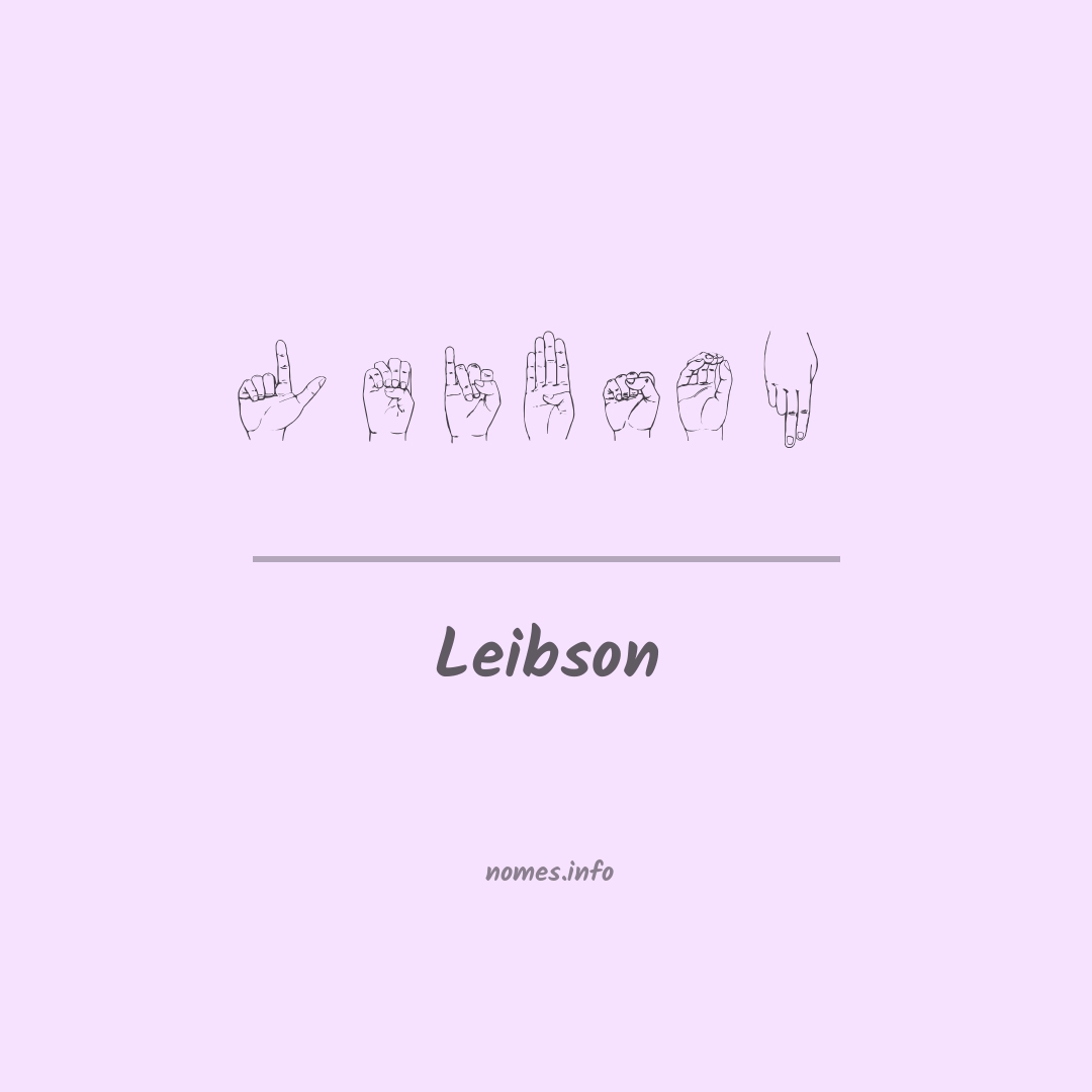 Leibson em Libras