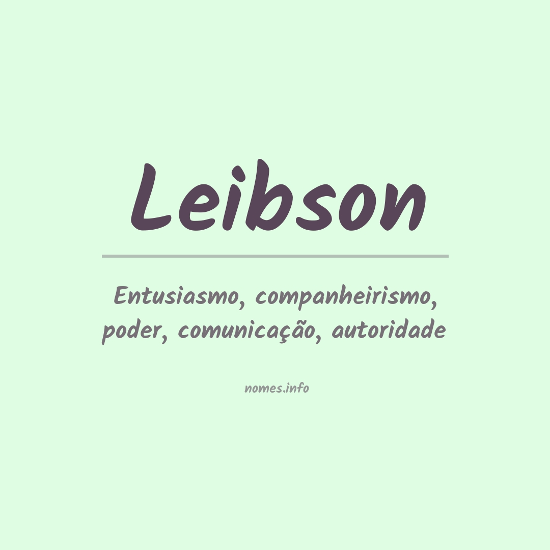 Significado do nome Leibson