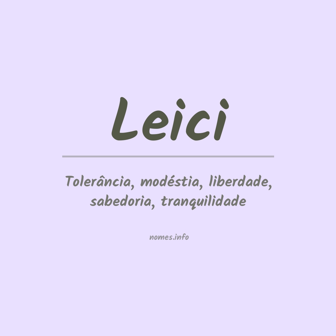 Significado do nome Leici