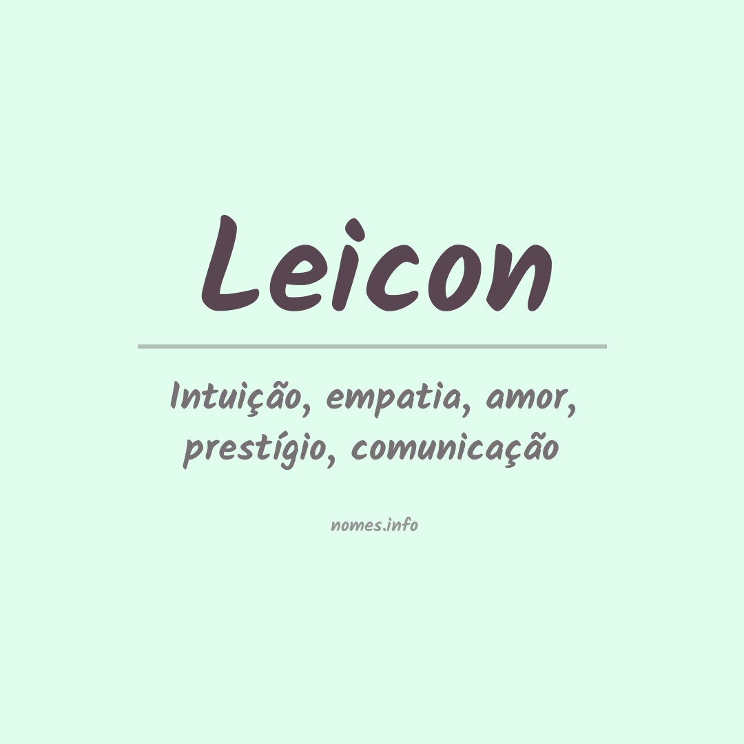 Significado do nome Leicon