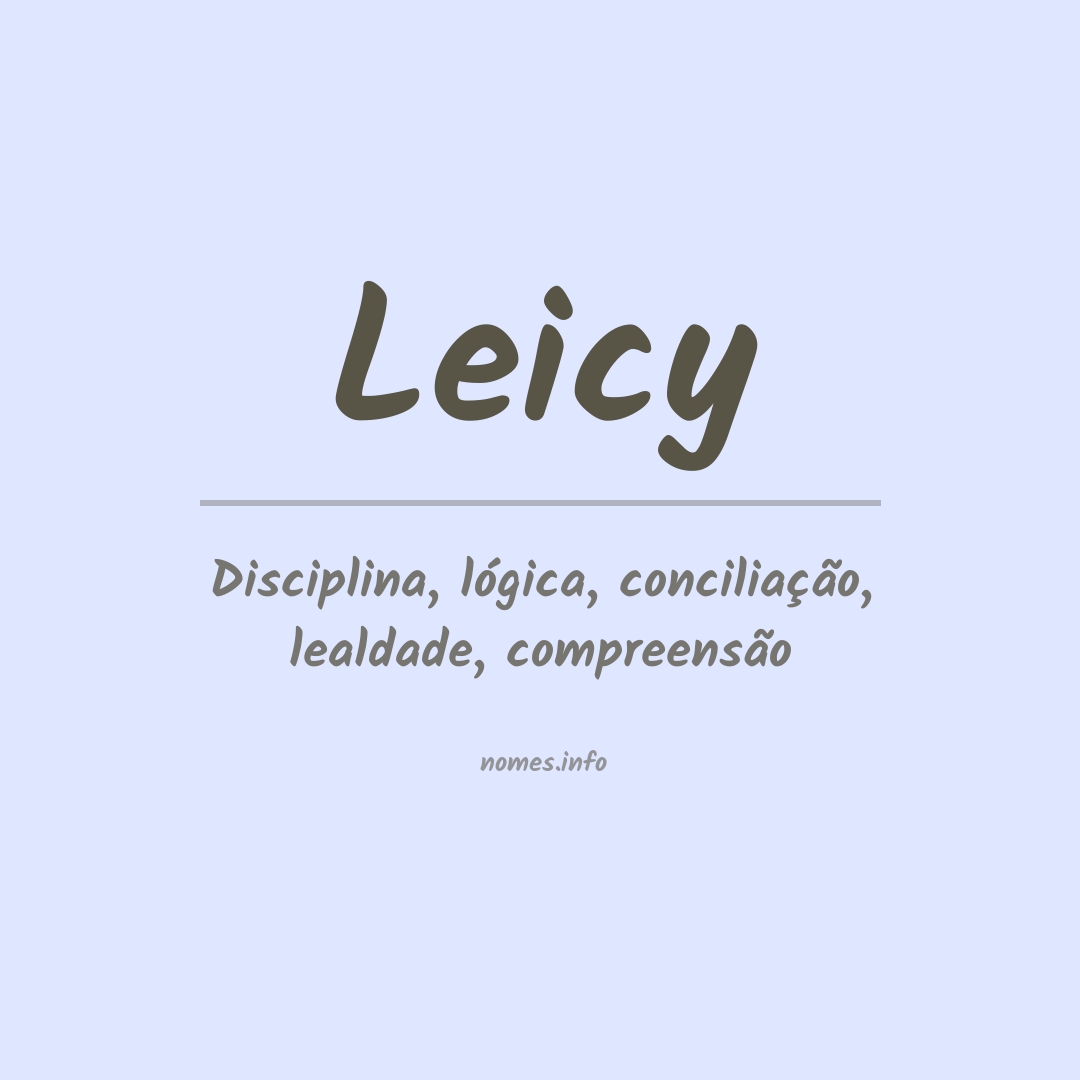 Significado do nome Leicy