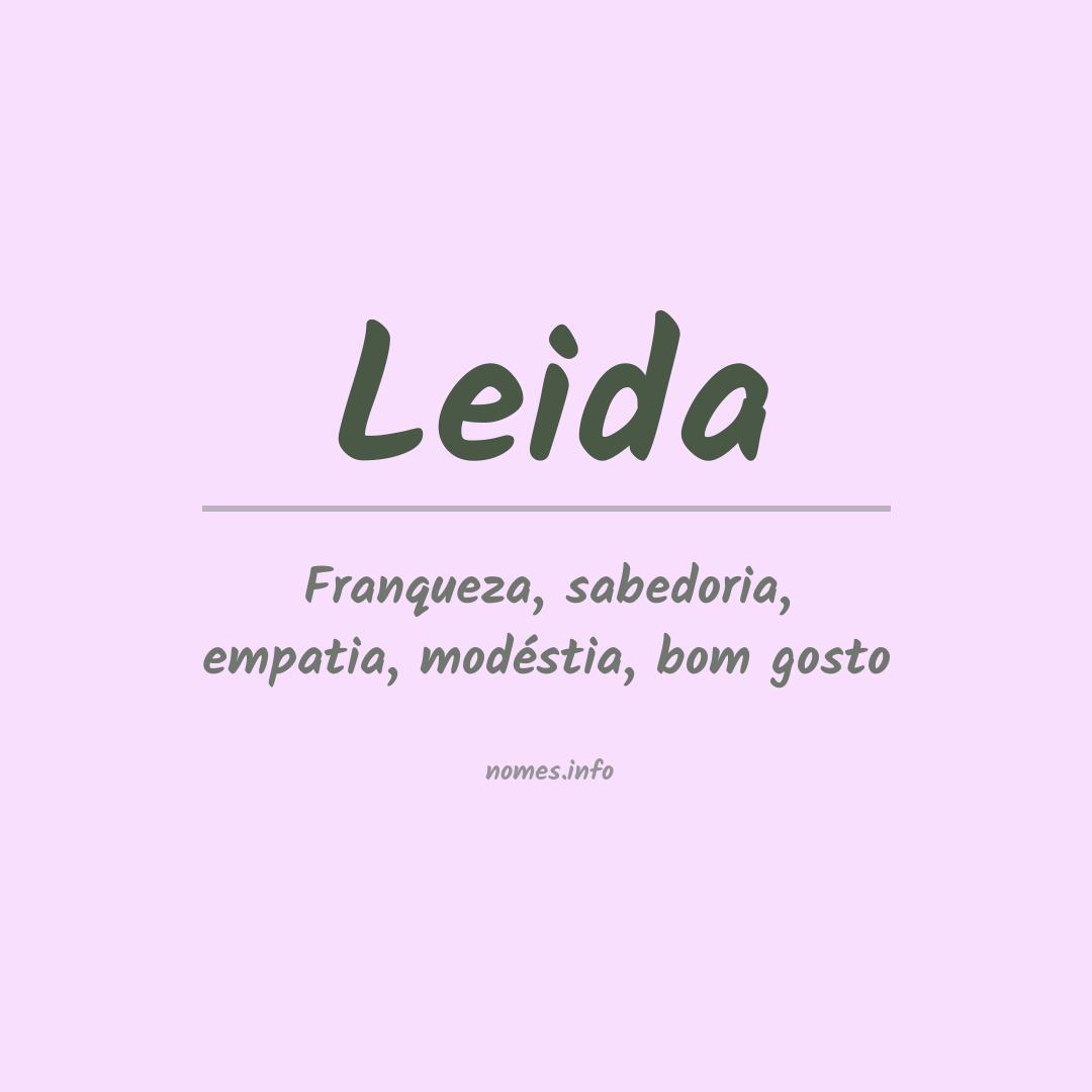 Significado do nome Leida