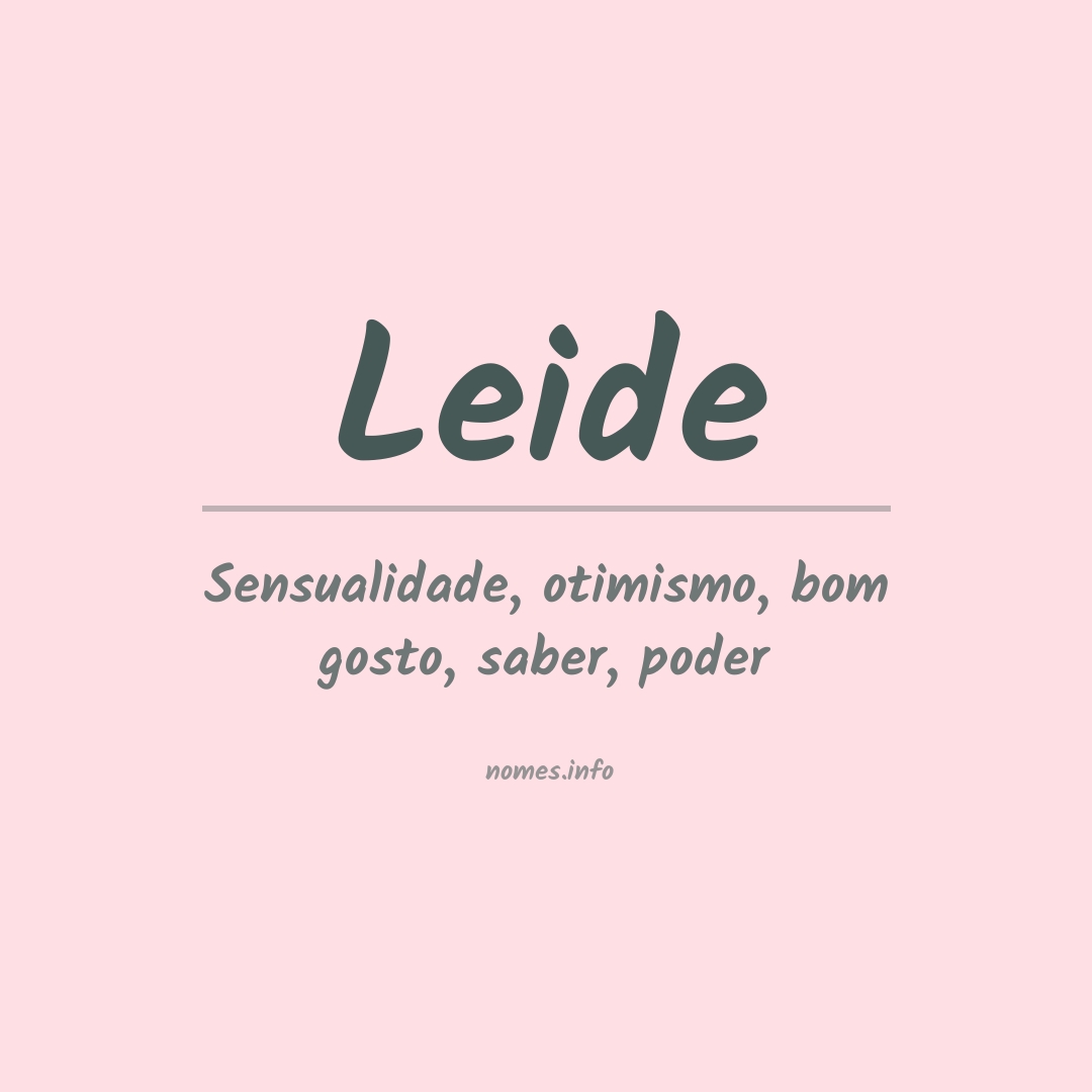 Significado do nome Leide