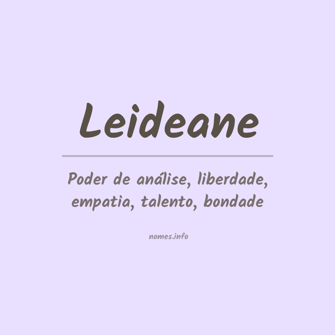 Significado do nome Leideane