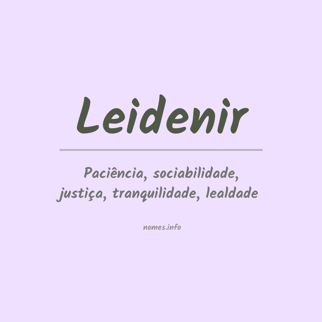 Significado do nome Leidenir