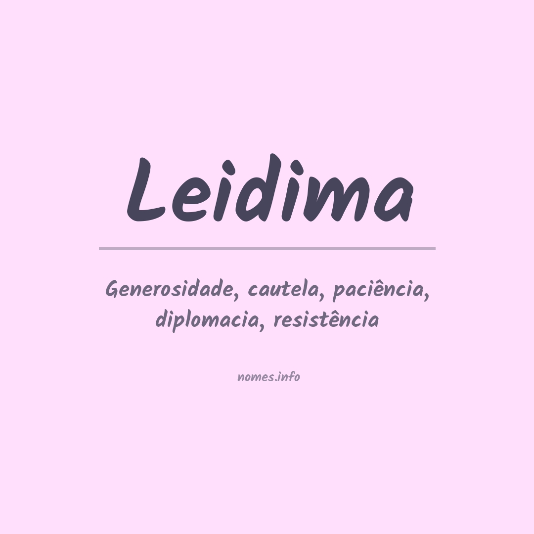 Significado do nome Leidima