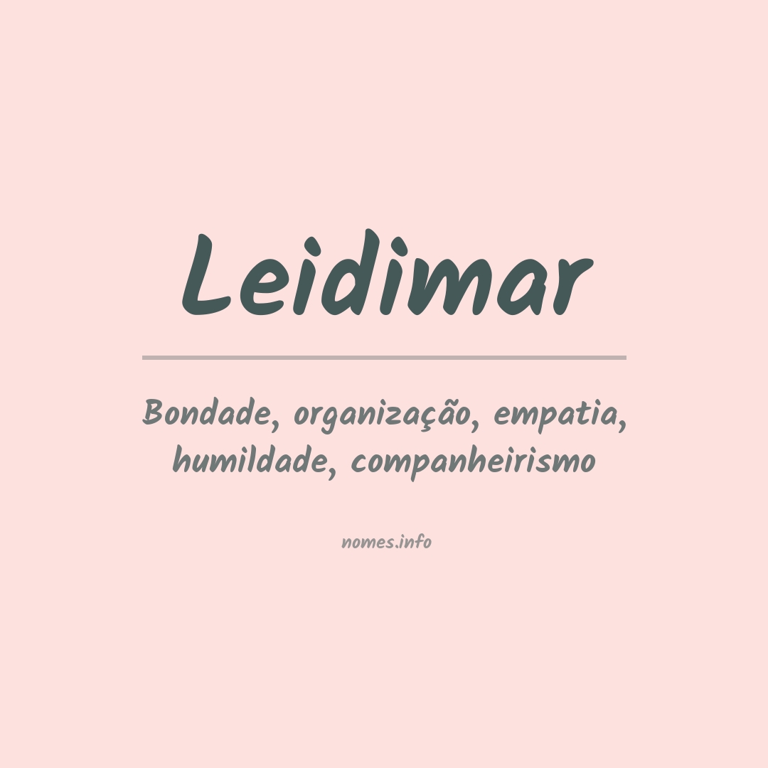 Significado do nome Leidimar