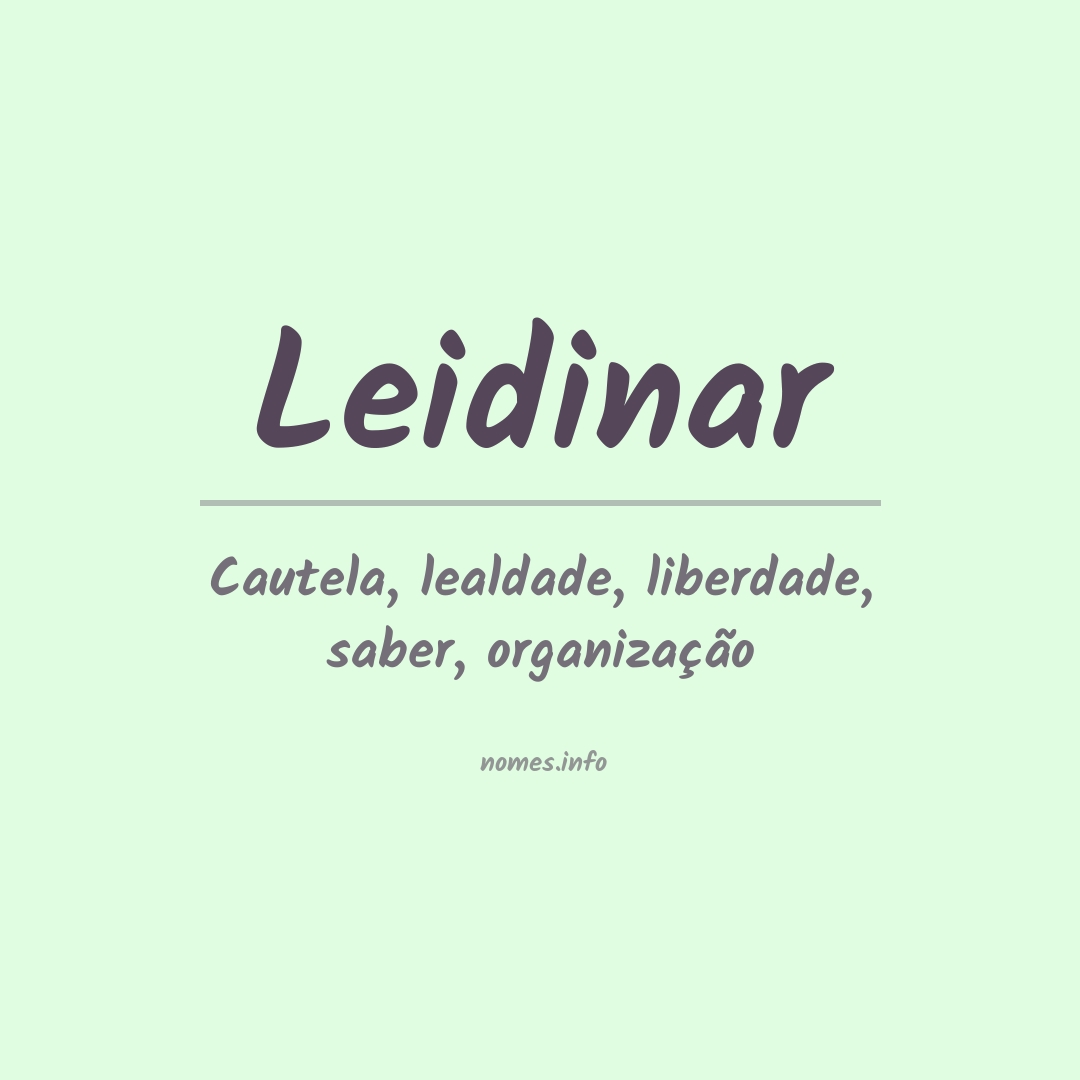 Significado do nome Leidinar