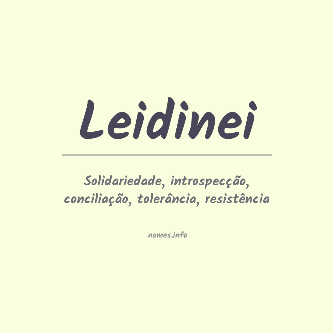 Significado do nome Leidinei
