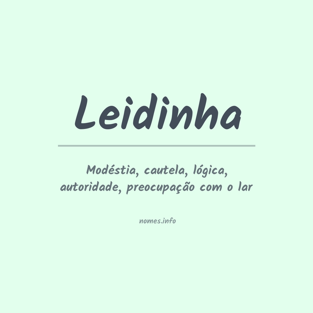 Significado do nome Leidinha