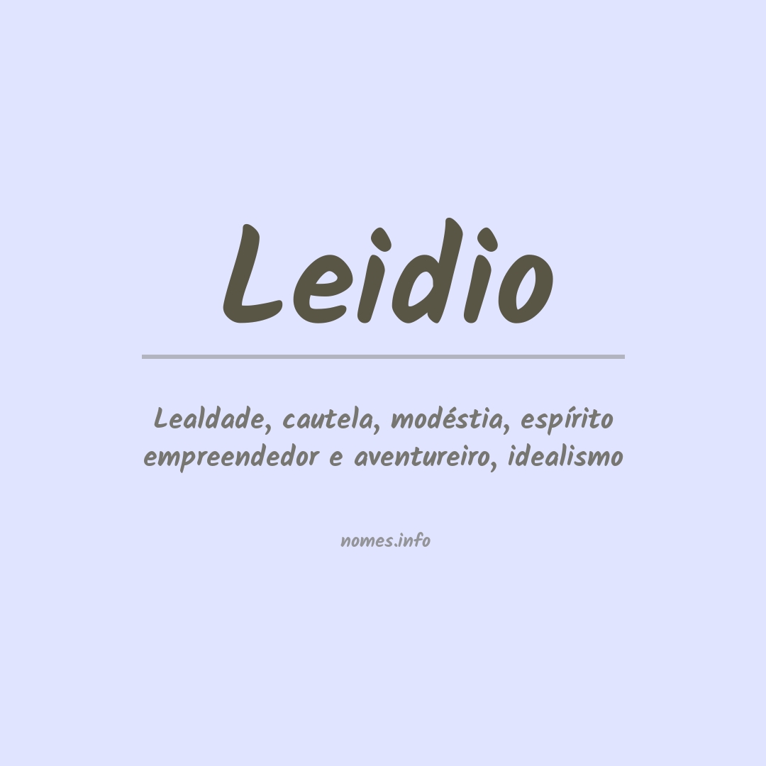 Significado do nome Leidio