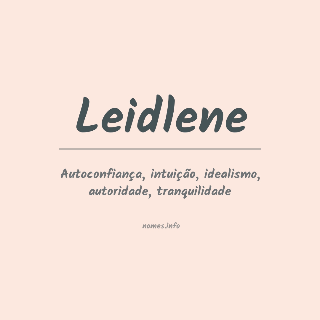 Significado do nome Leidlene