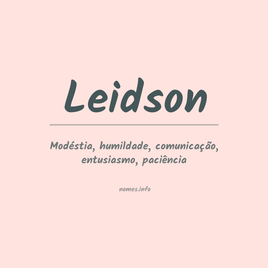 Significado do nome Leidson