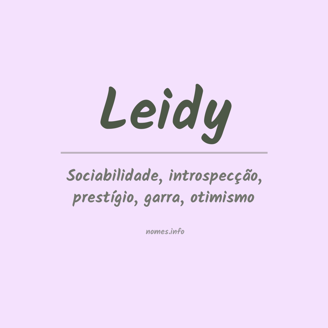 Significado do nome Leidy