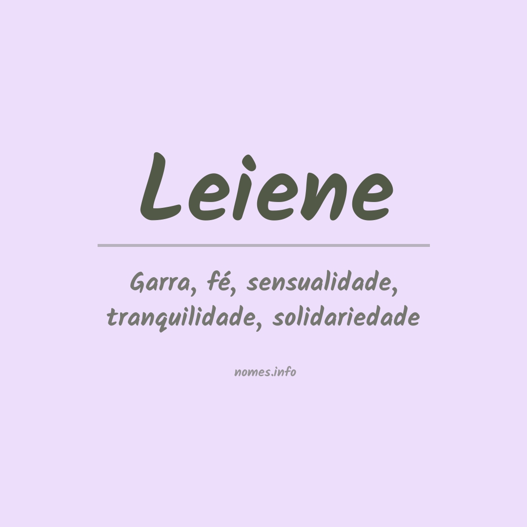 Significado do nome Leiene