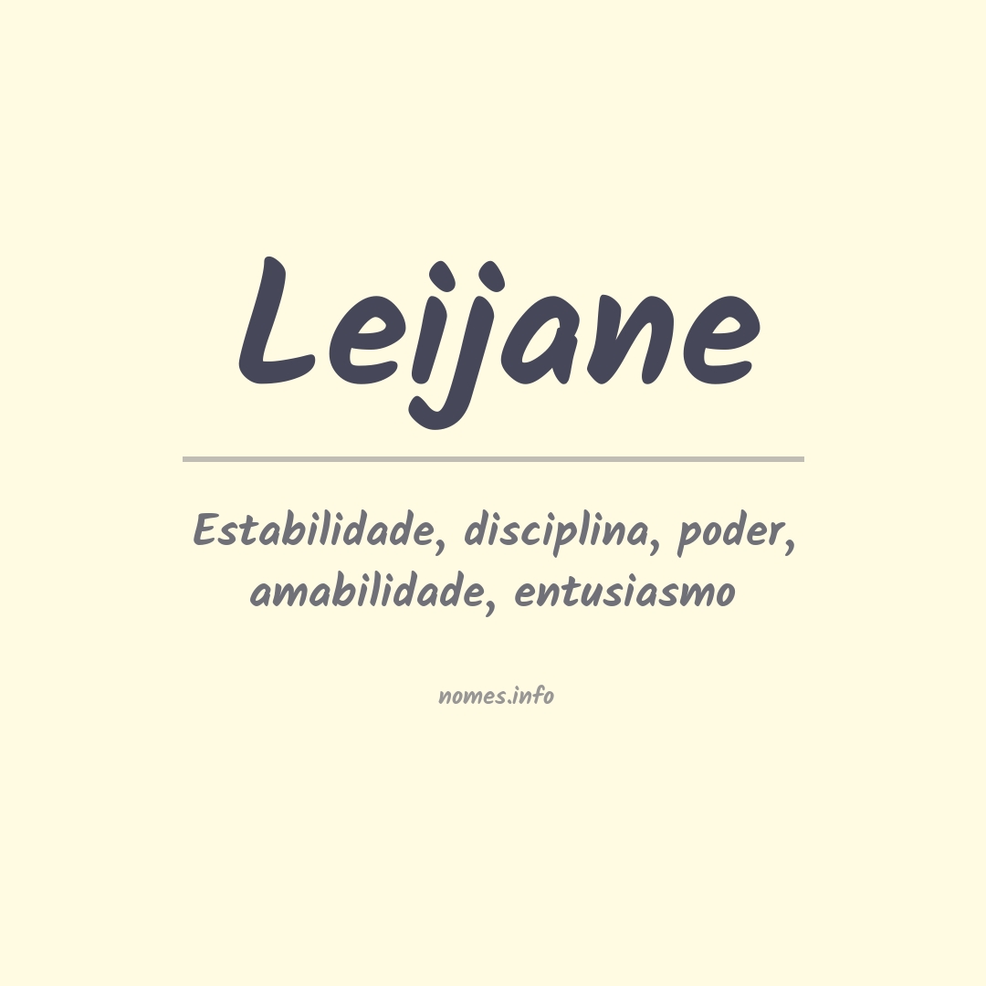 Significado do nome Leijane