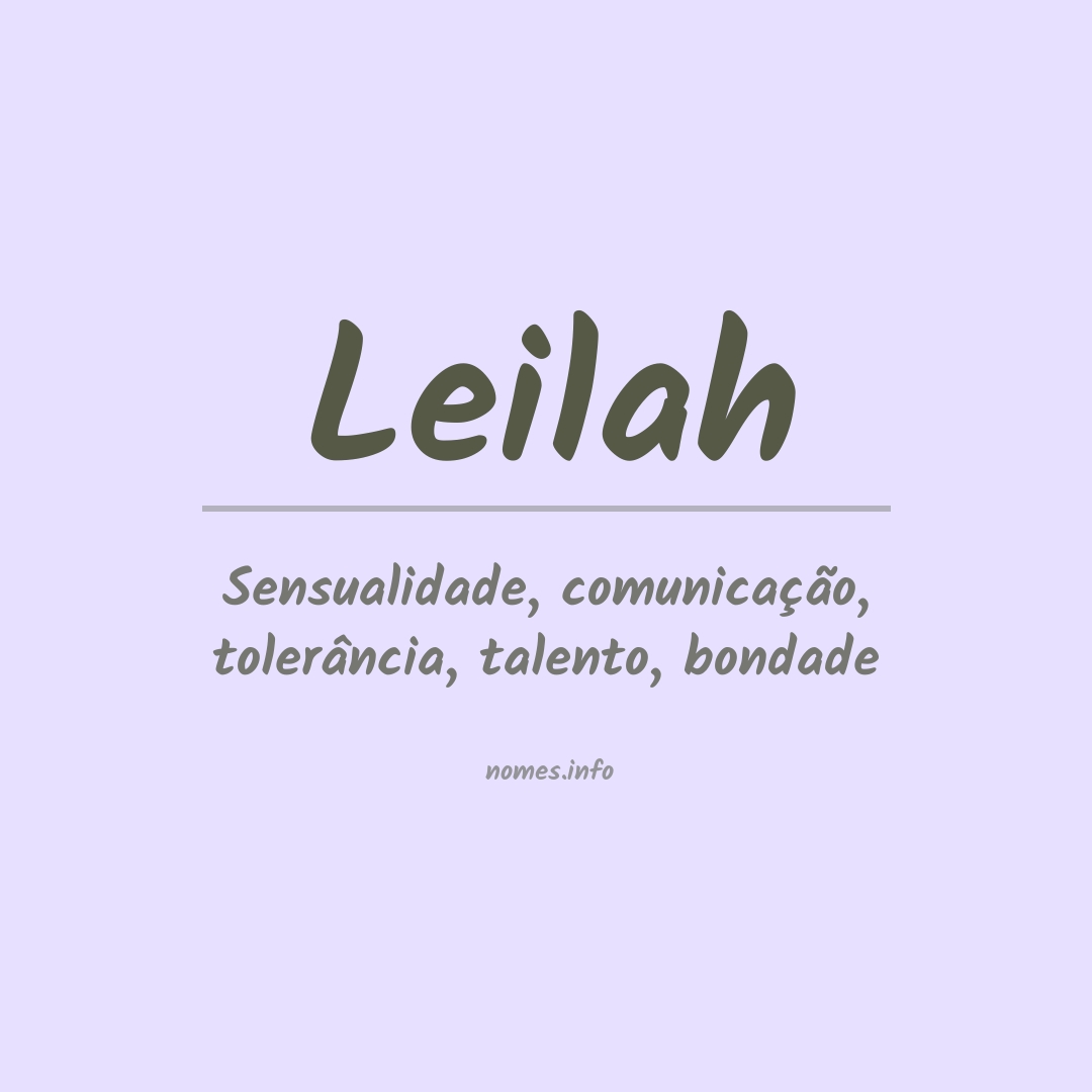 Significado do nome Leilah