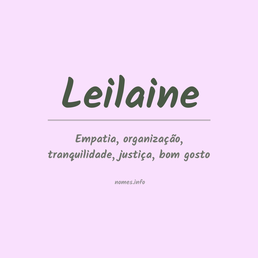 Significado do nome Leilaine