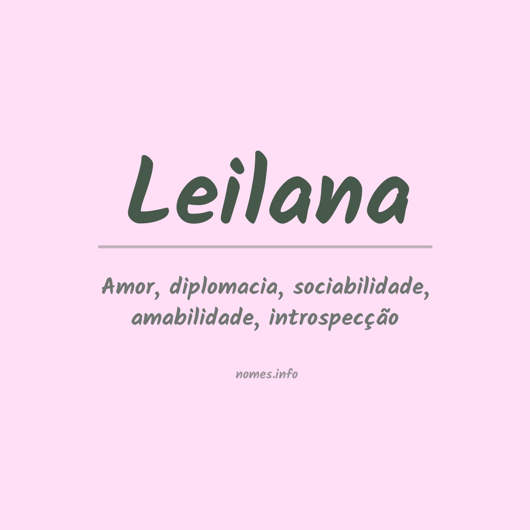 Significado do nome Leilana