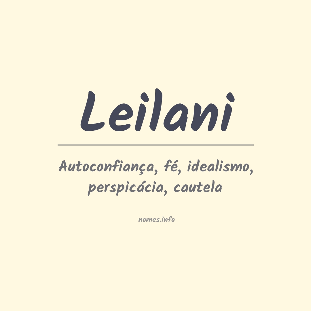 Significado do nome Leilani
