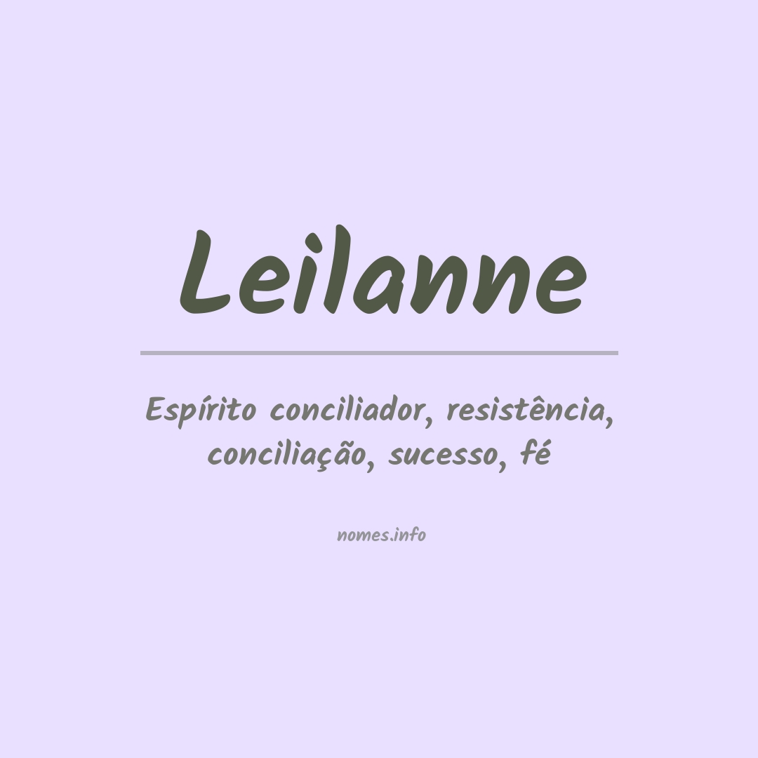 Significado do nome Leilanne