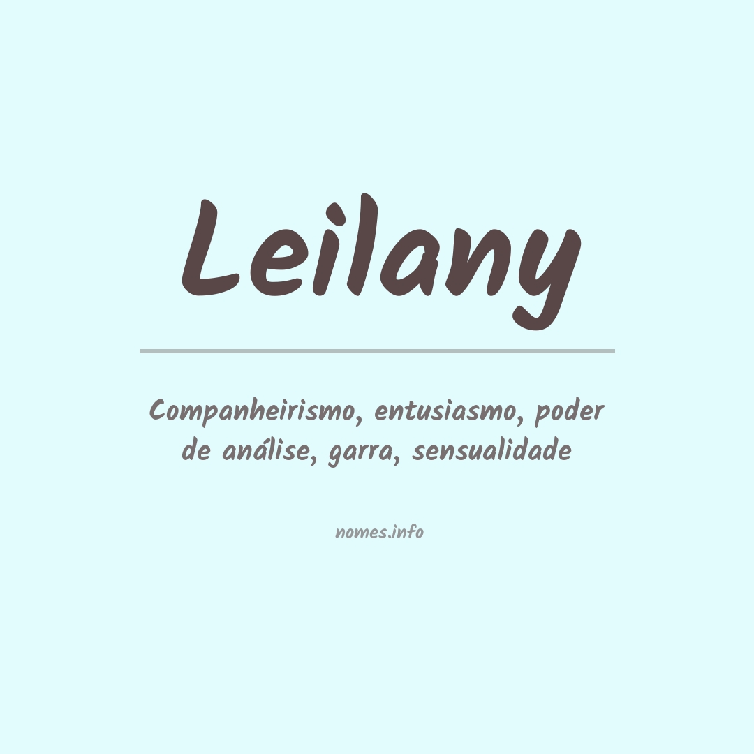 Significado do nome Leilany