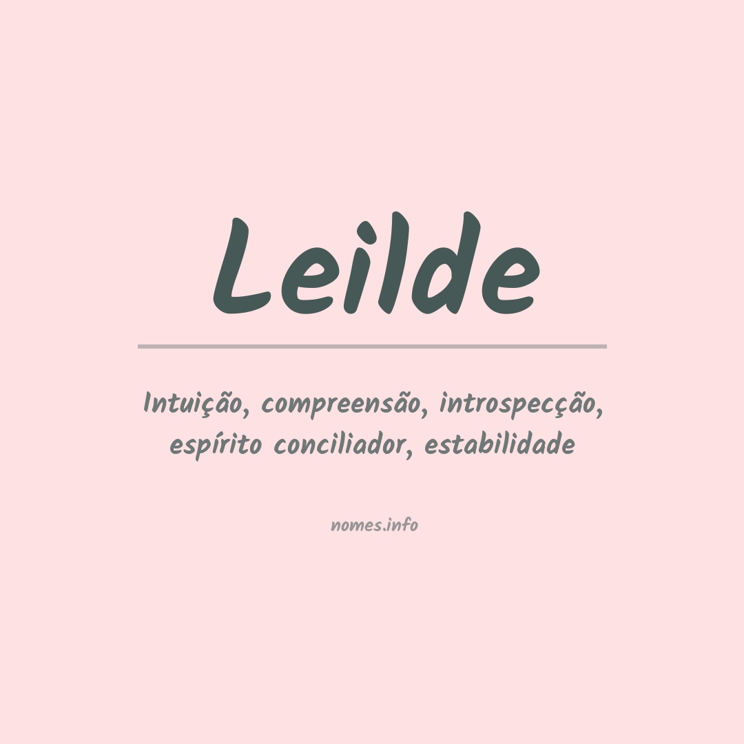 Significado do nome Leilde