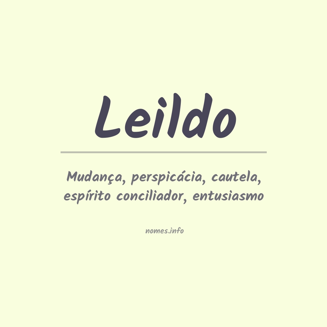 Significado do nome Leildo