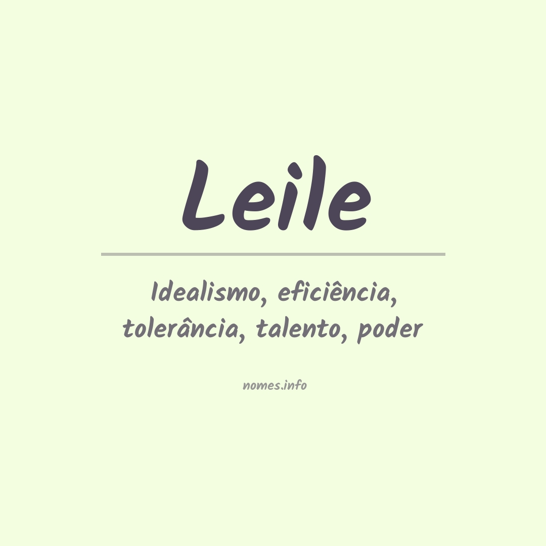Significado do nome Leile