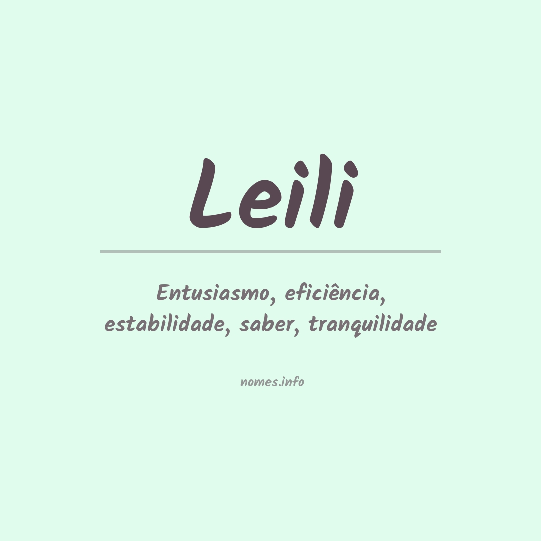 Significado do nome Leili