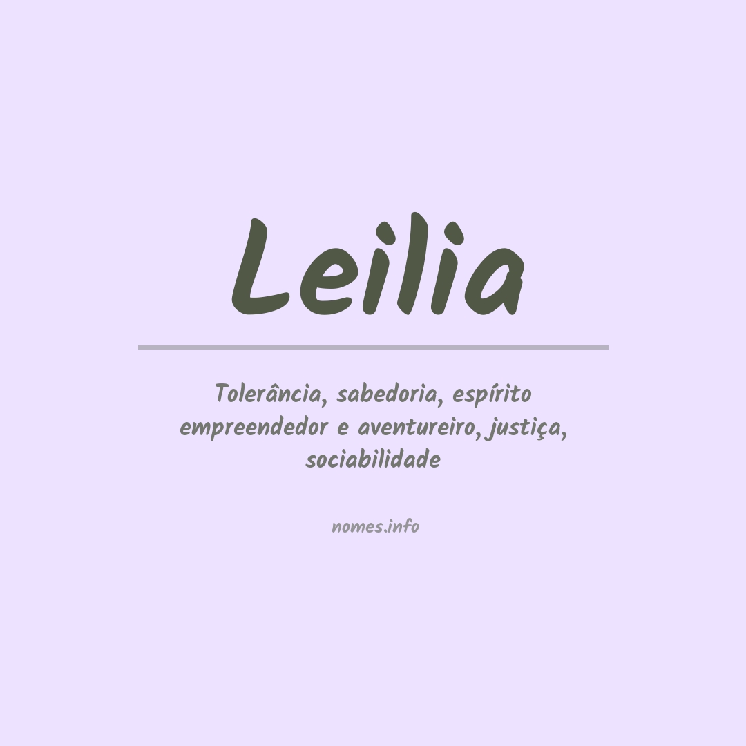 Significado do nome Leilia