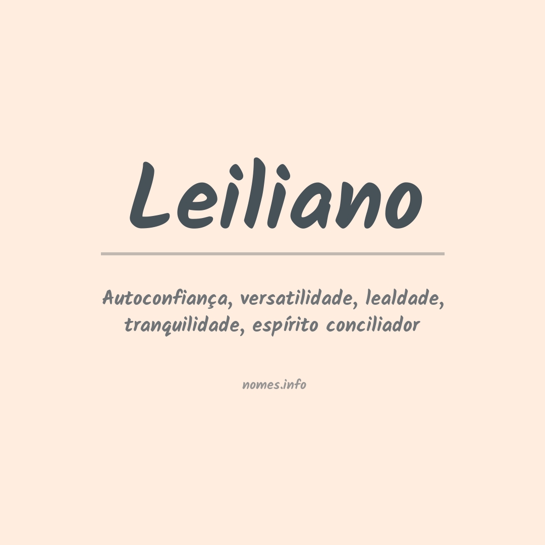 Significado do nome Leiliano