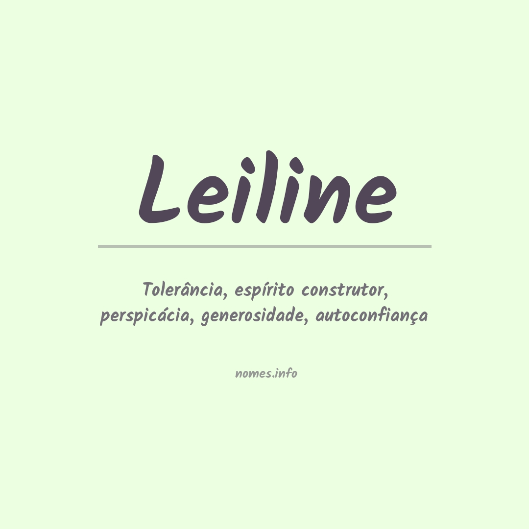 Significado do nome Leiline