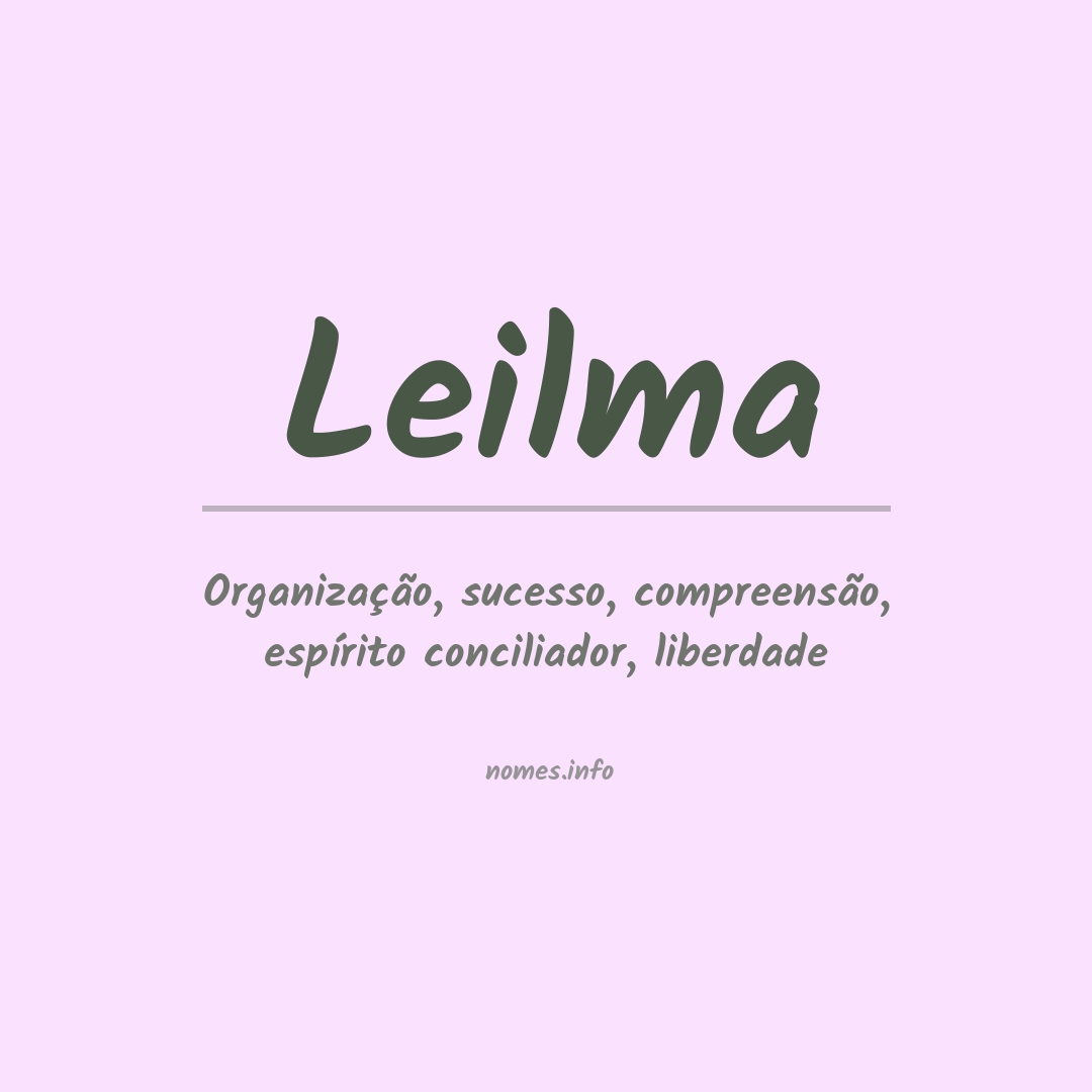 Significado do nome Leilma