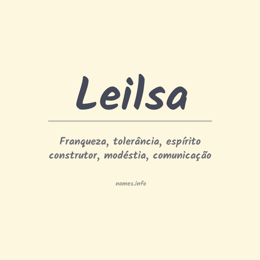 Significado do nome Leilsa
