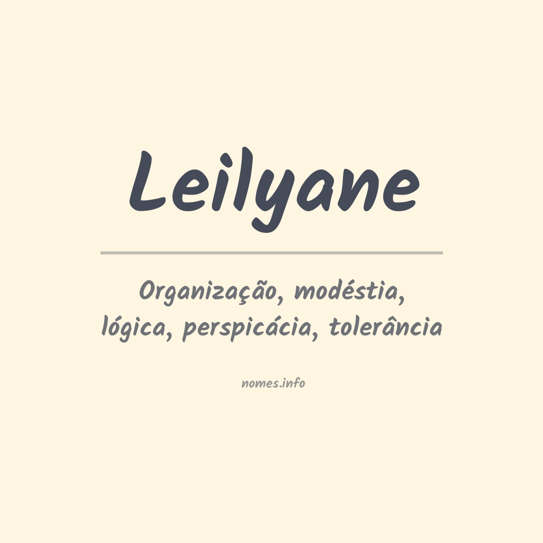 Significado do nome Leilyane