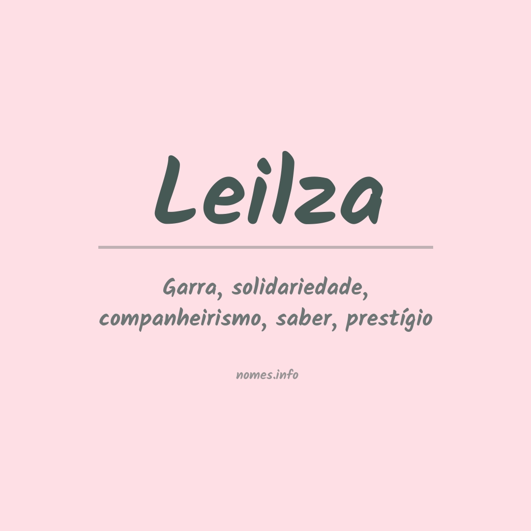 Significado do nome Leilza