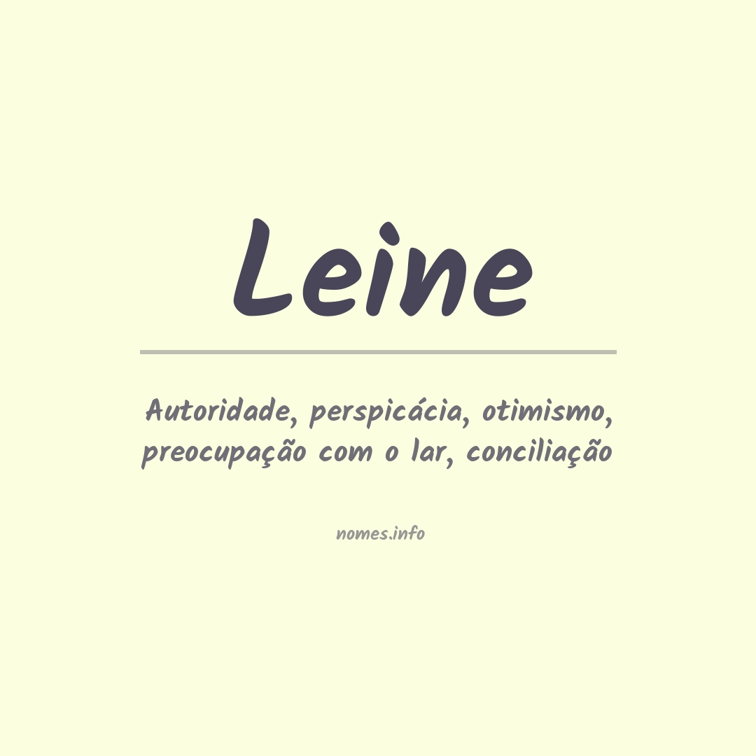 Significado do nome Leine