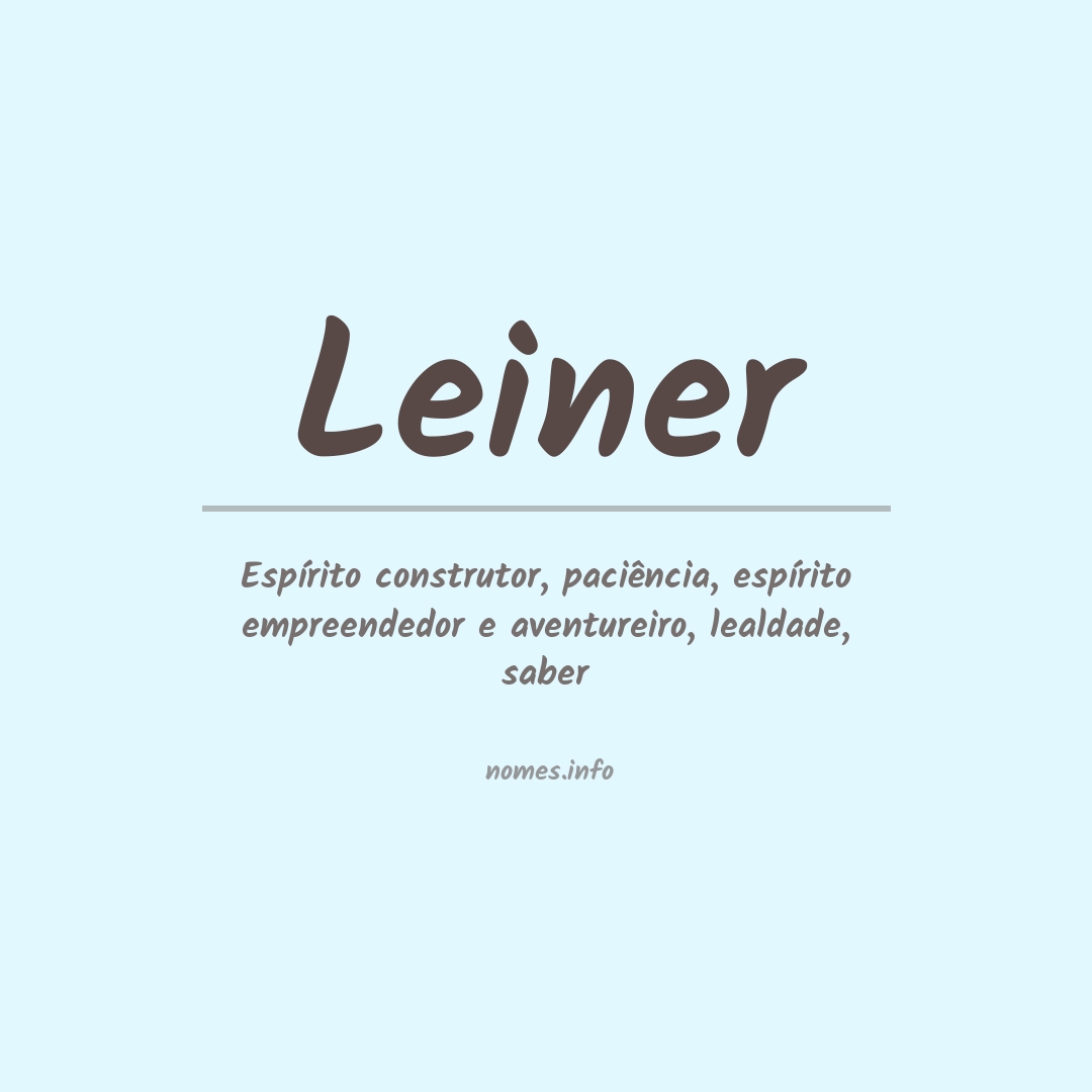 Significado do nome Leiner